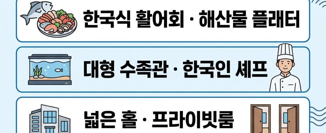 타오디엔 횟집 추천, 프라이빗룸이 있는 한해9도씨